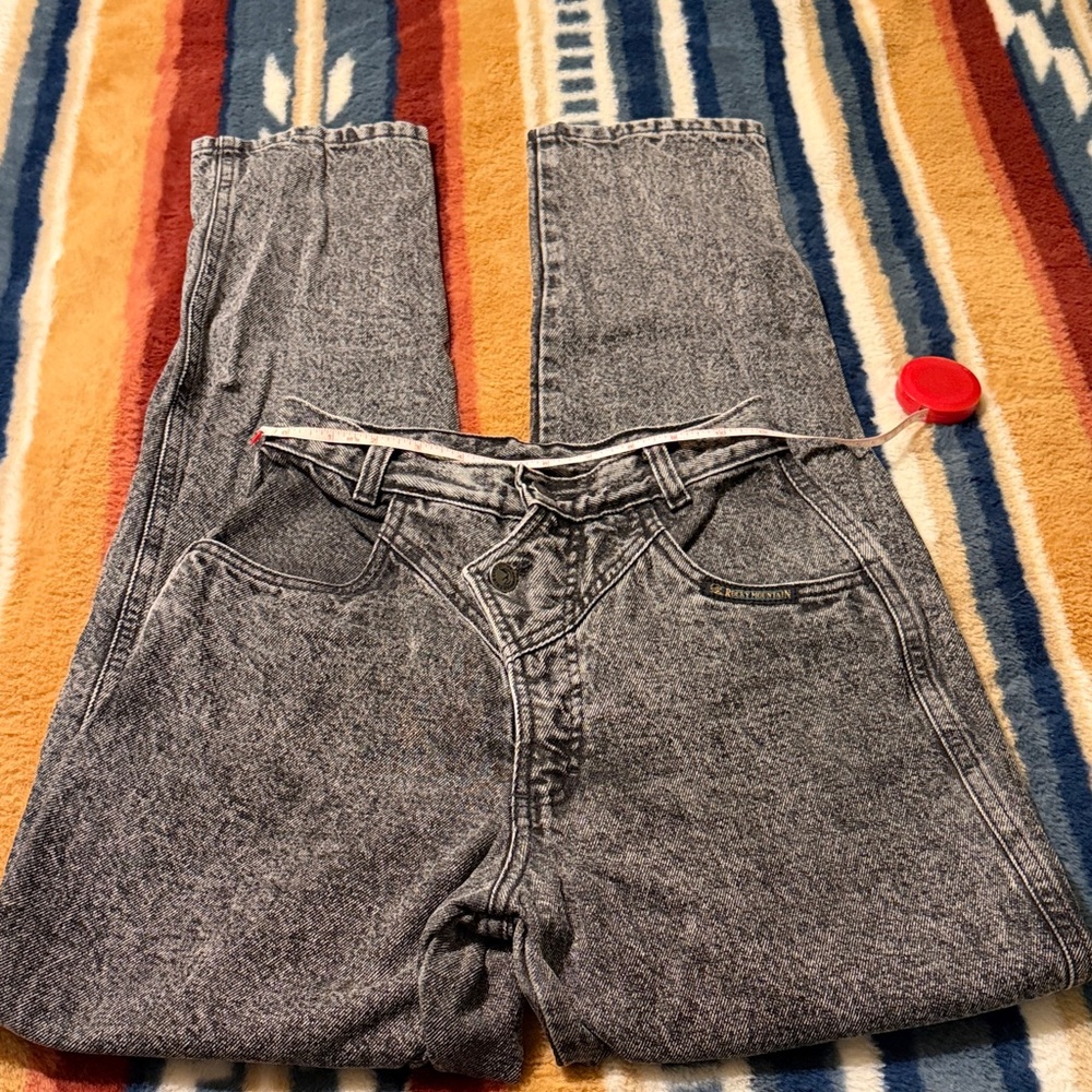 High-Rise Acid Wash Women’s Jeans - Gray